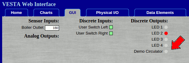 Screenshot of the GUI tab